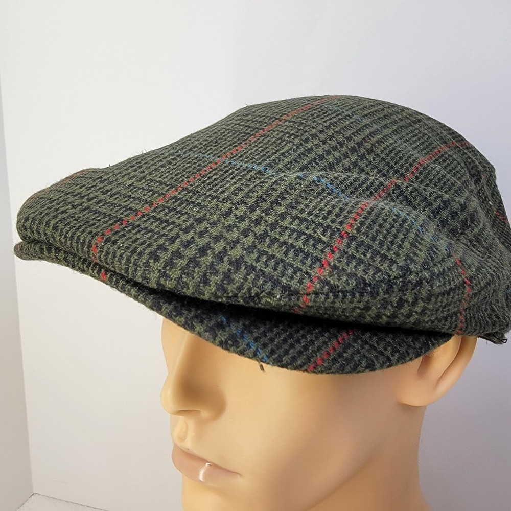 Green Newsboy Driving Cabbie Flat Hat Cap SIZE S/M Small-Medium